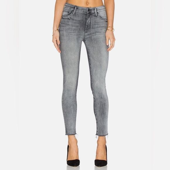 MOTHER Denim High Waisted Looker Ankle Fray High Rise Skinny Jeans - Picture 1 of 11